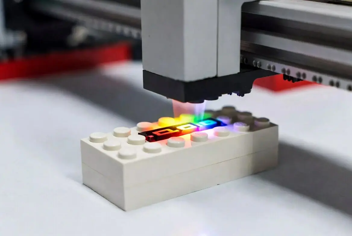 Custom printed LEGO® promotional products - vibrant branded bricks and minifigures